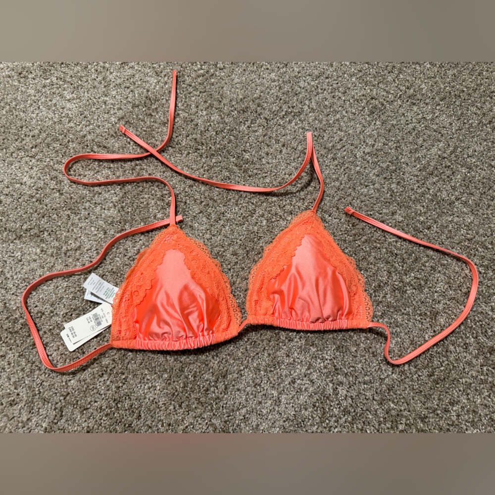 Aerie Bright Coral Bikini Top